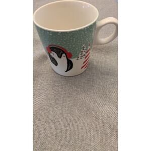 Starbucks 2016 Penguin Holiday Mug, Winter, Christmas, Snowflakes, 10 Ounces